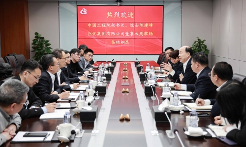 中國工程院秘書長、院士陳建峰和巨化集團董事長周黎旸蒞臨桐昆考察