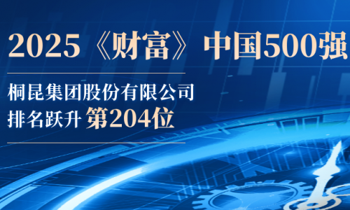 桐昆榮登2025《財富》中國500強第204位！